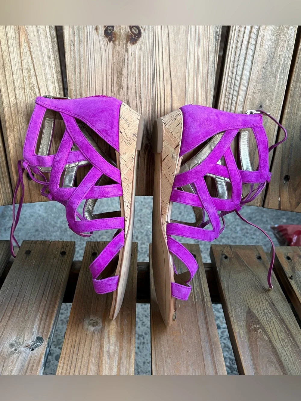 Sam Edelman Dawson Fuchsia Gladiator Sandal Size 7